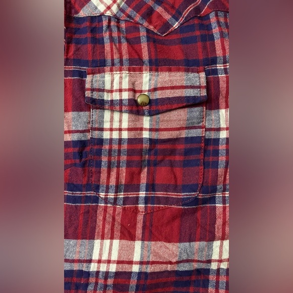 JACHS Girlfriend Flannel Button Down Shirt Size Small - Picture 7 of 8